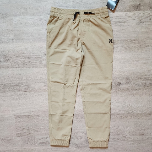 NWT Hurley Boy's Casual Everyday Activewear Khaki Joggers Medium 10-12 - Picture 3 of 9